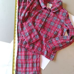 Girls pj's 2 PC red plaid perfect for the Holidays M (6X) by Karen Neuburger